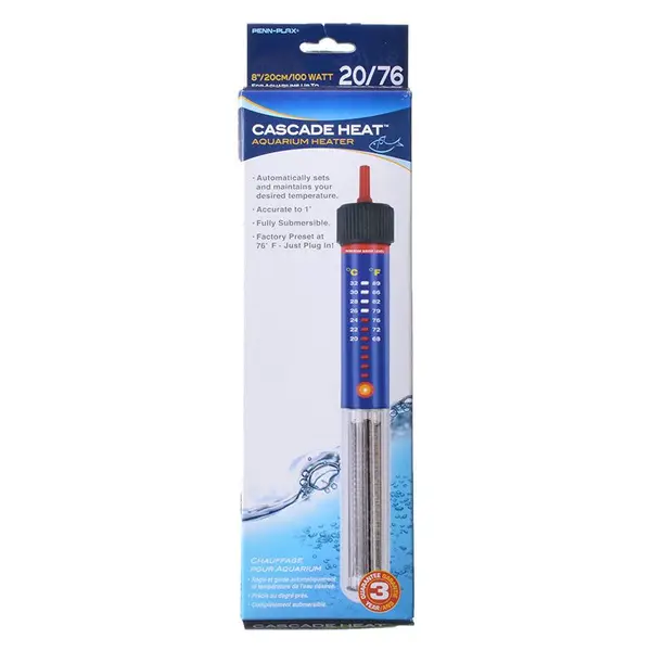 Penn-Plax Cascade Submersible Aquarium Heater - For 20 Gallon Aquaria